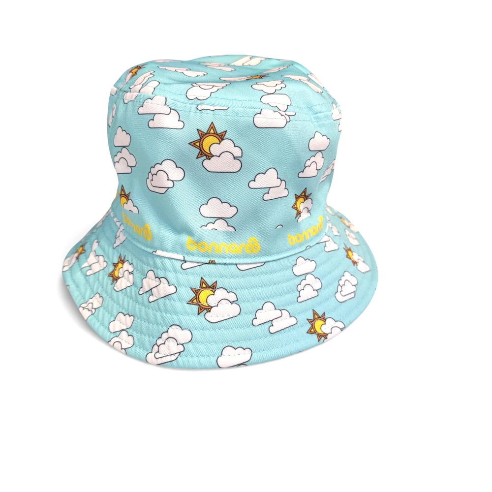 Bonaroo Reversible Bucket Hat Blue White Sun Festival Beach Adult